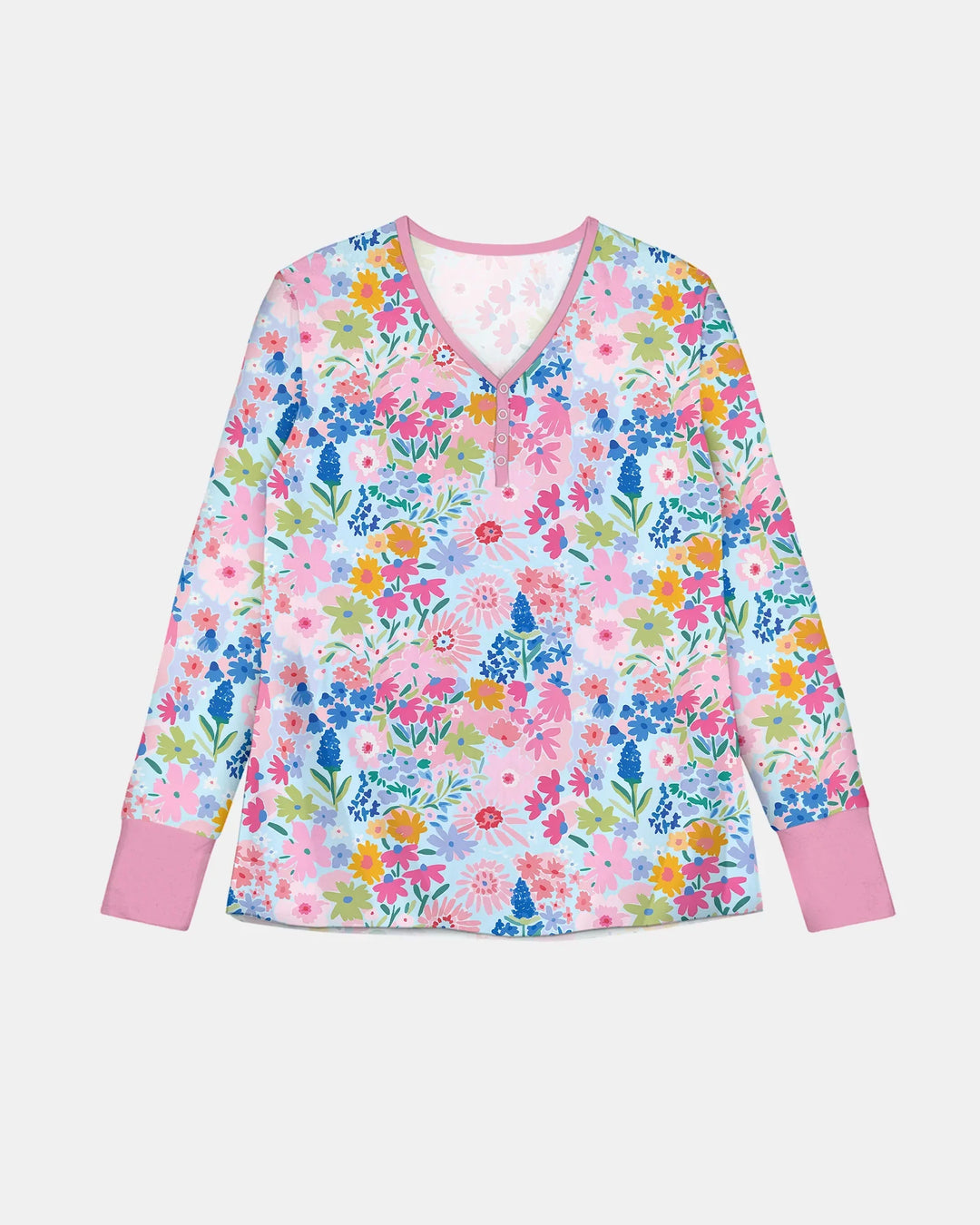 Little Flower Garden Matching Bamboo Women Pajama Set