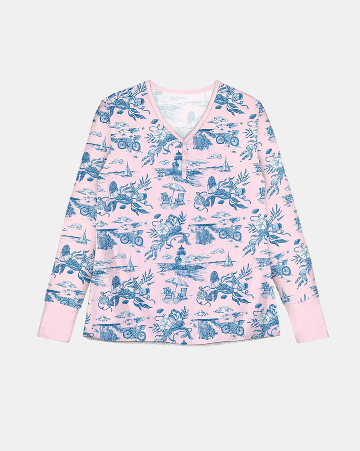 Summer Toile Bamboo Women Pajama Set