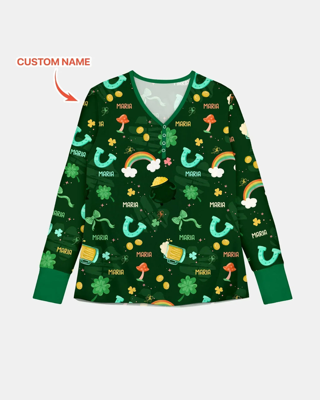 Custom Name Sprinkle Of Luck Women Pajama Set