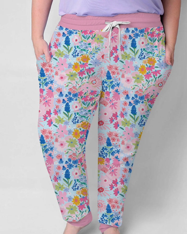 Little Flower Garden Matching Bamboo Women Pajama Set