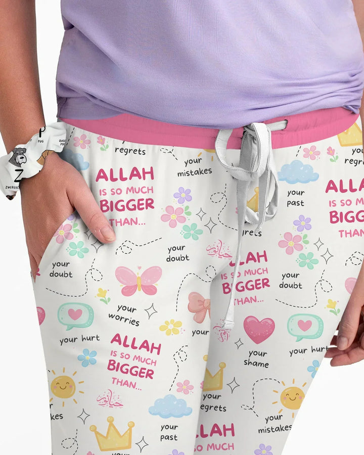 "Allah Is So Much Bigger Than..." Family Matching Women Pajama Set
