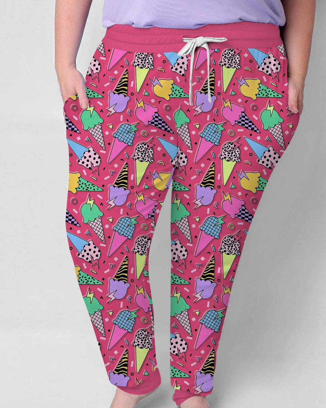 Summer Retro Ice Creams Family Matching Bamboo Women Pajama Set