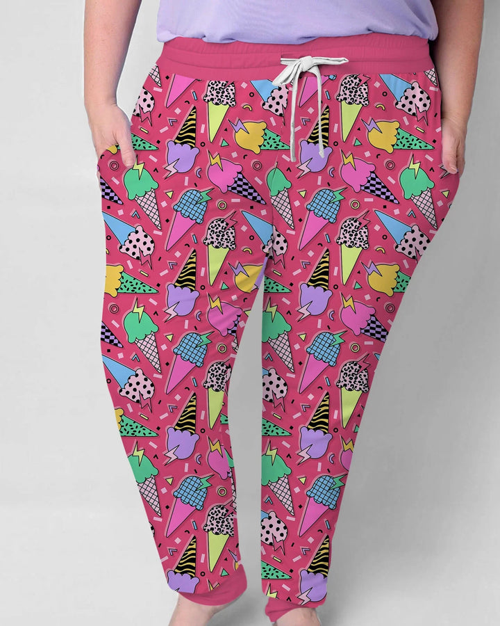 Summer Retro Ice Creams Family Matching Bamboo Women Pajama Set