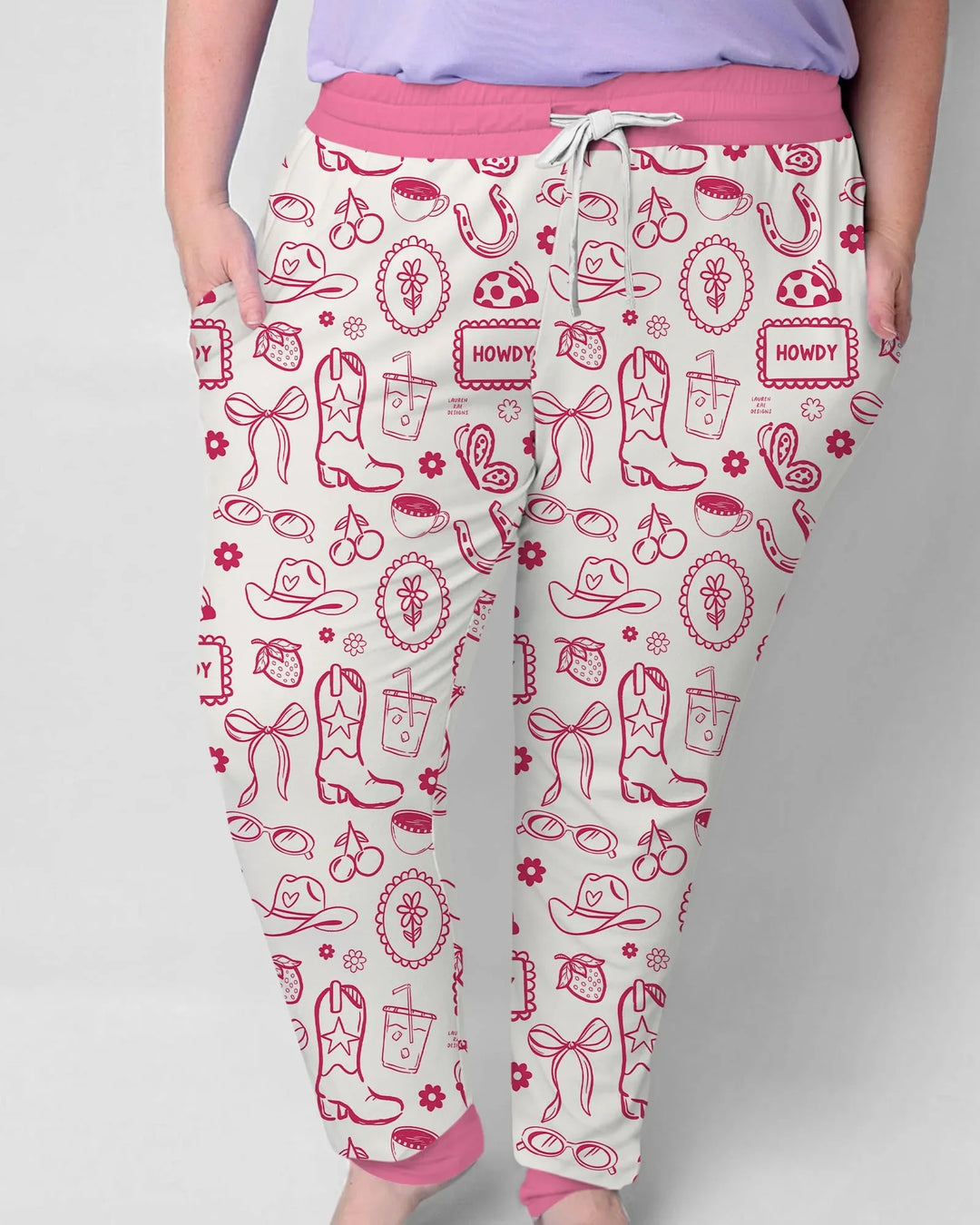 Doodle Wild West Cowgirl Bamboo Women Pajama Set
