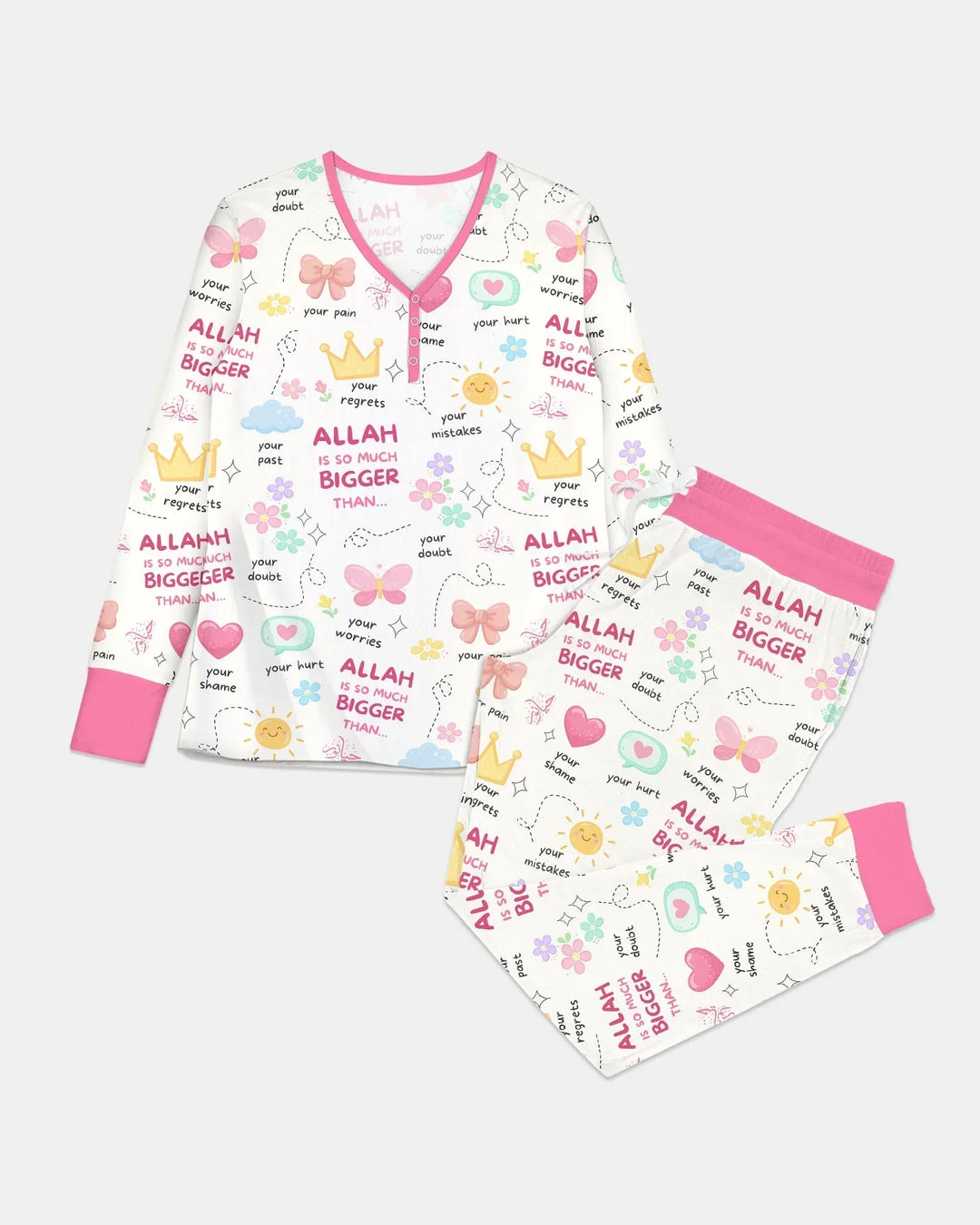 "Allah Is So Much Bigger Than..." Family Matching Women Pajama Set