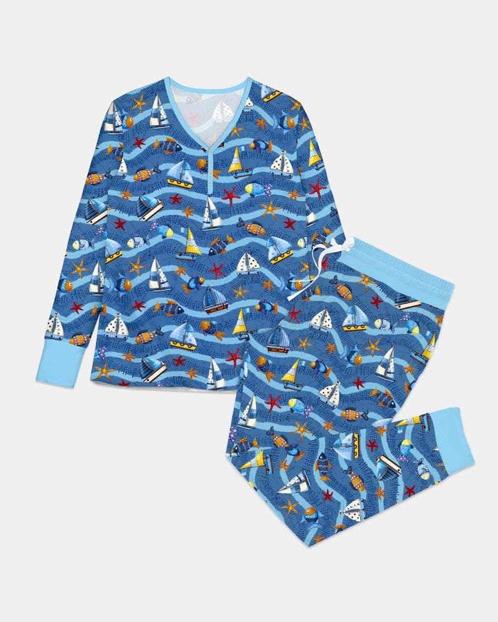 Blue Sail La Vie Family Matching Bamboo Women Pajama Set
