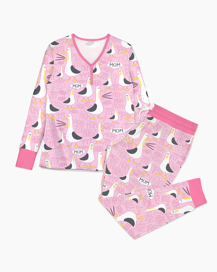 Funny Seagull MOM Women Pajama Set