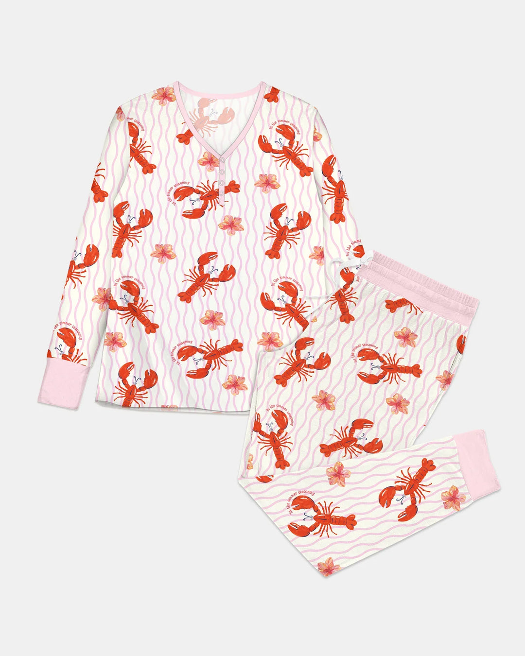 Crawfish Pinch Bamboo Women Pajama Set