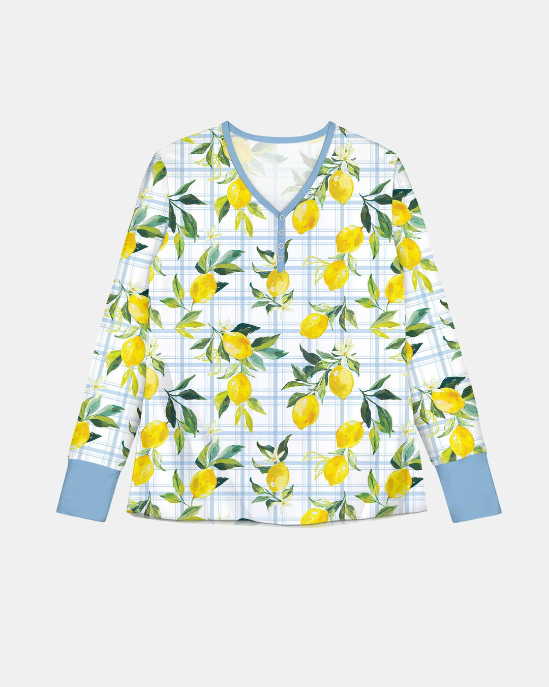 Conjunto de Pijama de Bambú para Mujer con Limones Mediterráneos a Juego para Toda la Familia