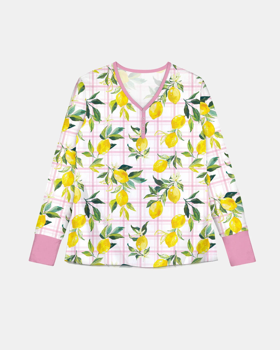 Conjunto de Pijama de Bambú para Mujer con Limones Mediterráneos a Juego para Toda la Familia