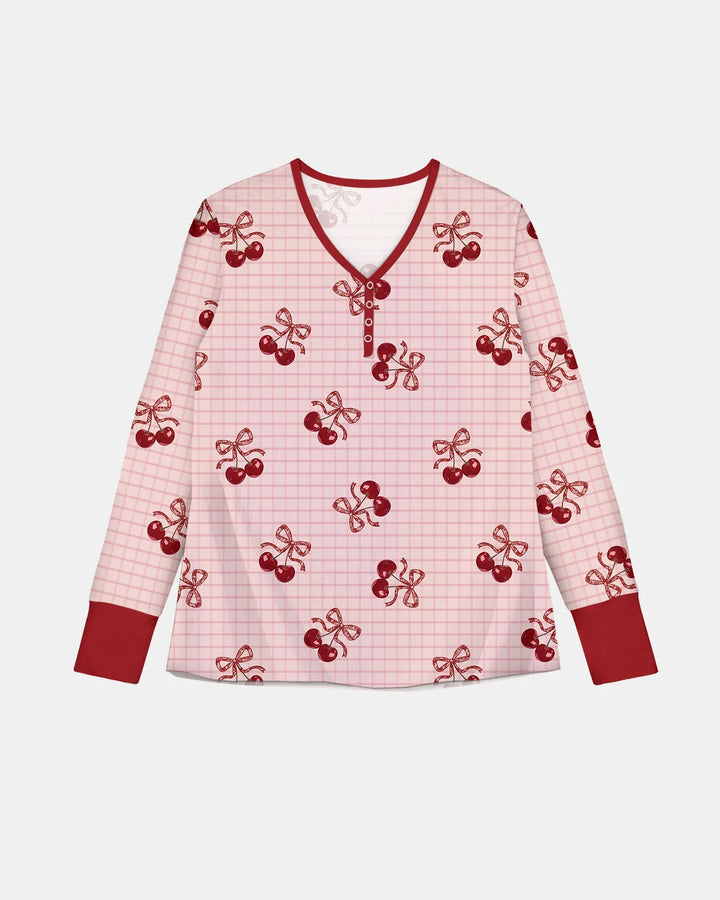 Cherry Mom and Me Bamboo Women Pajama Set