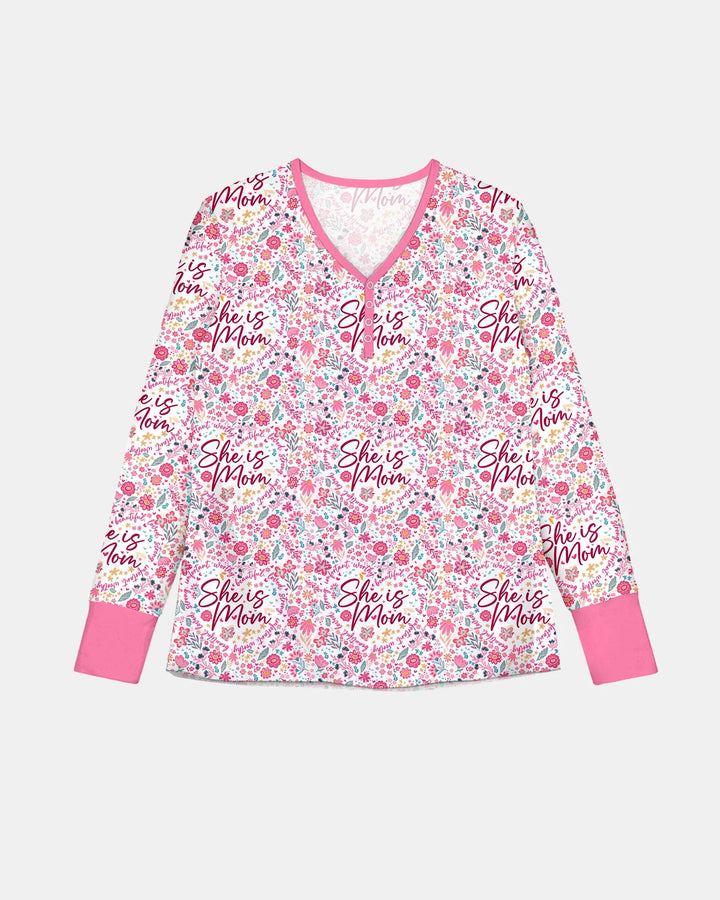 Pijama de bambú floral para mujer She Is Mom
