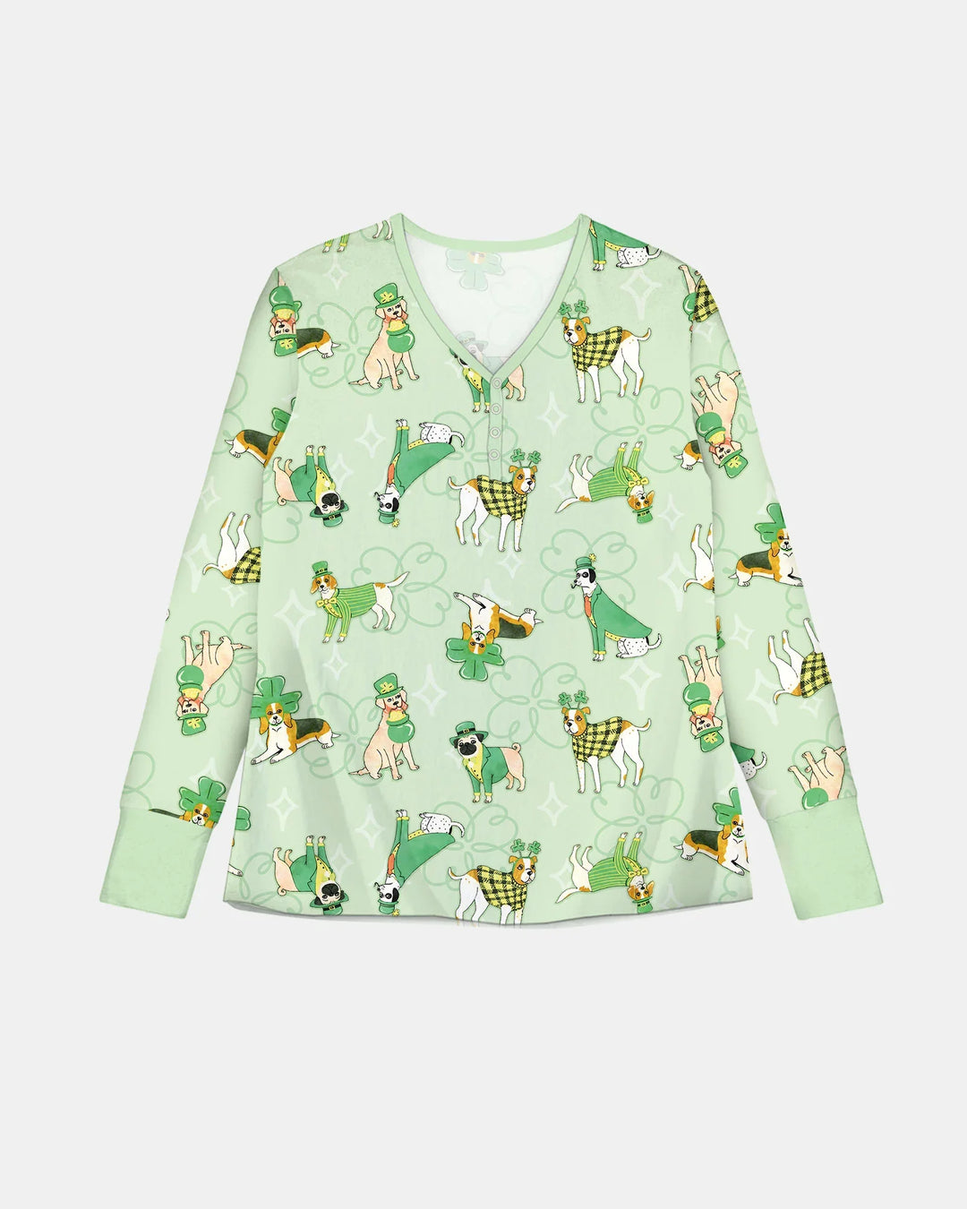 St. Patrick's Day Puppies Women Pajama Set