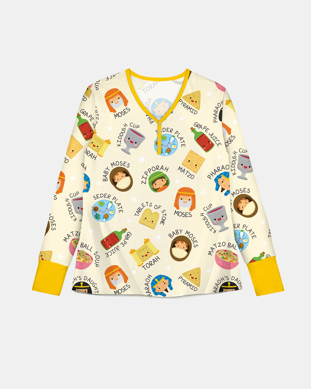 Cute Passover Characters Women Pajama Set