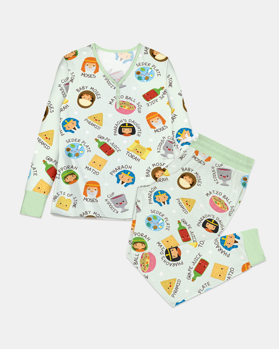 Cute Passover Characters Women Pajama Set