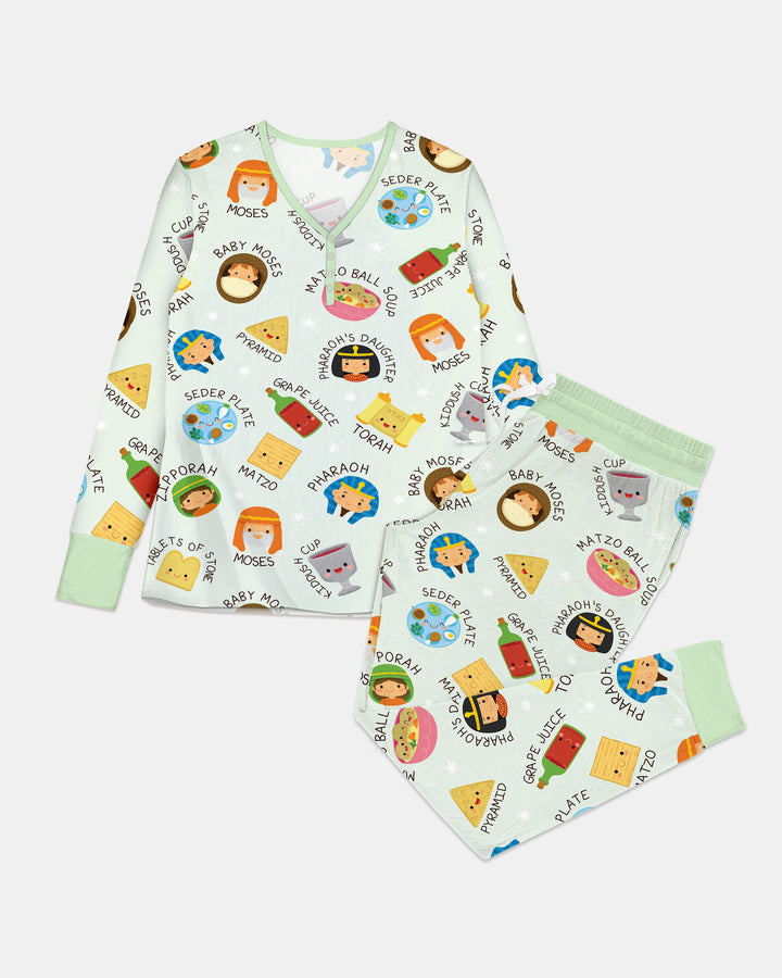 Cute Passover Characters Women Pajama Set
