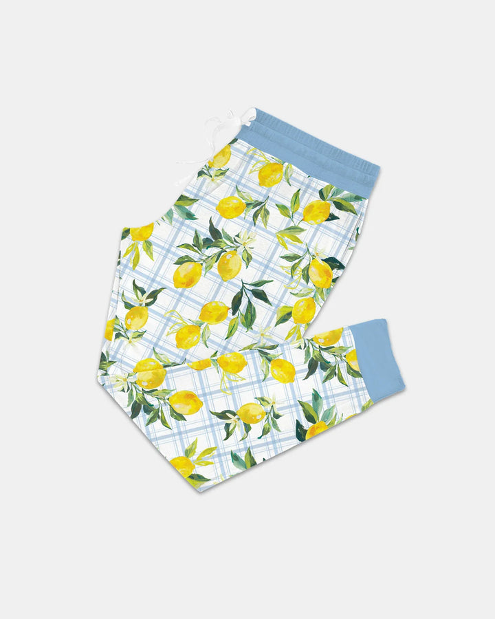 Conjunto de Pijama de Bambú para Mujer con Limones Mediterráneos a Juego para Toda la Familia