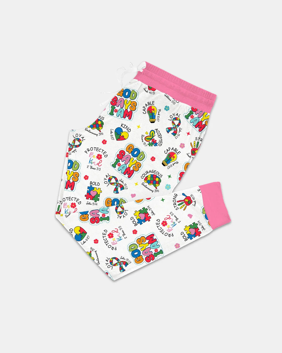 God Says I Am Autism Awareness Bamboo Women Pajama Set