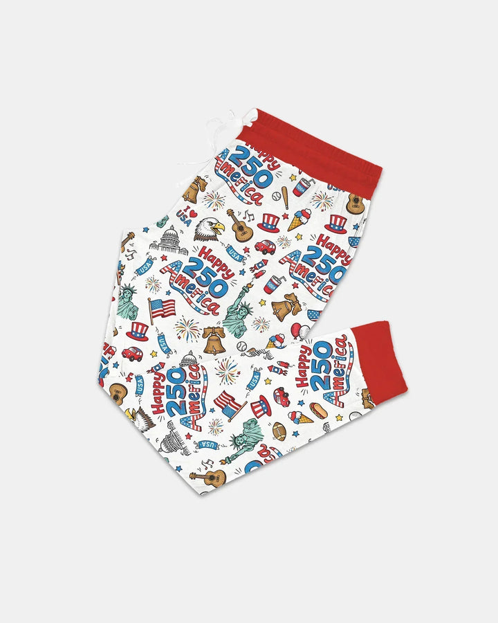 Happy 250 America I love USA Bamboo Women Pajama Set