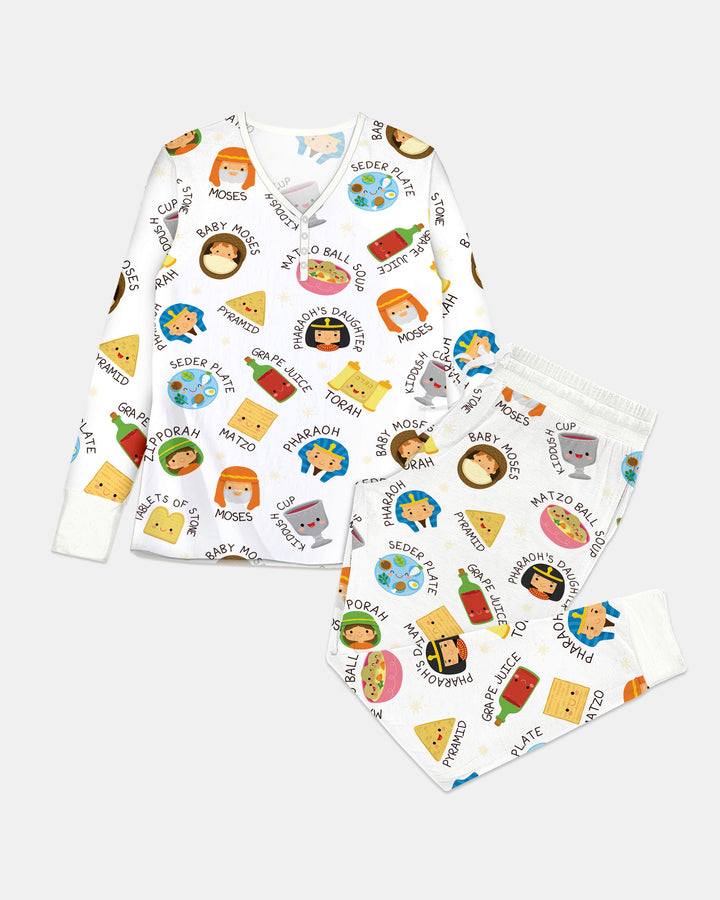Cute Passover Characters Women Pajama Set
