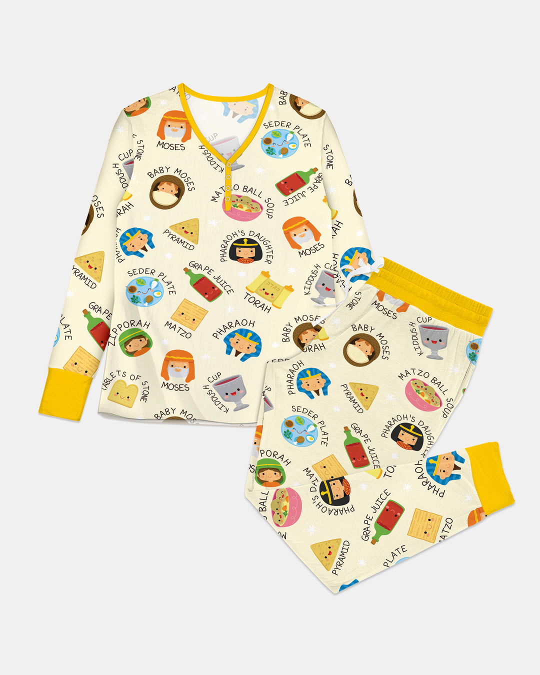 Cute Passover Characters Women Pajama Set