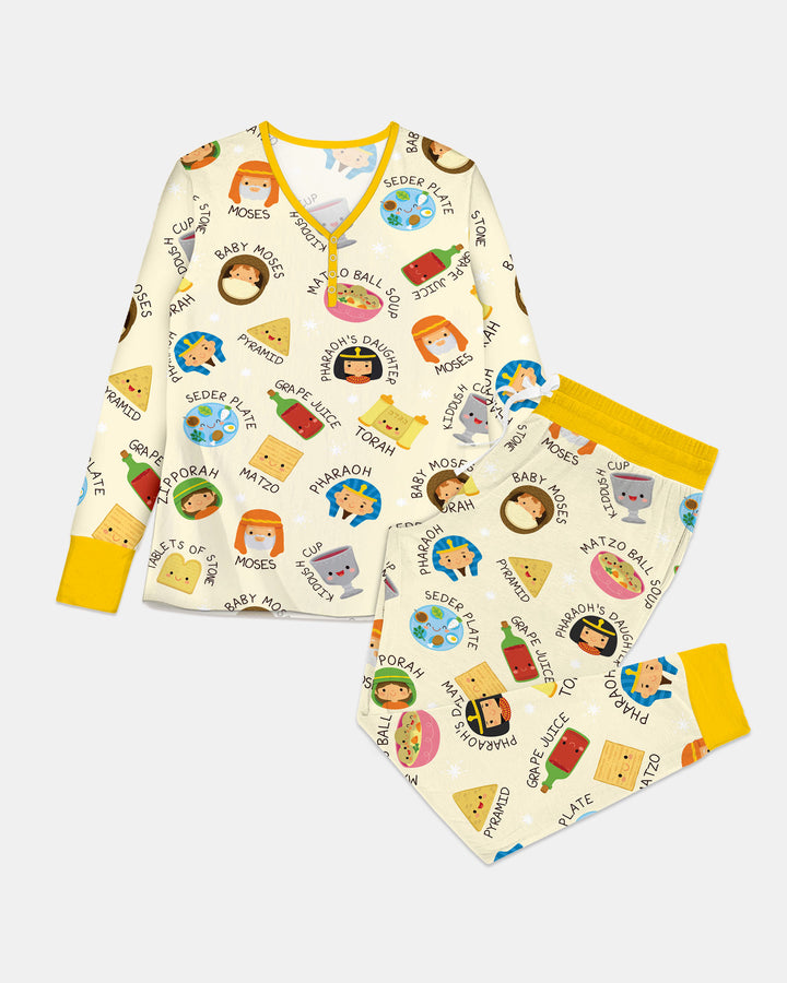 Cute Passover Characters Women Pajama Set