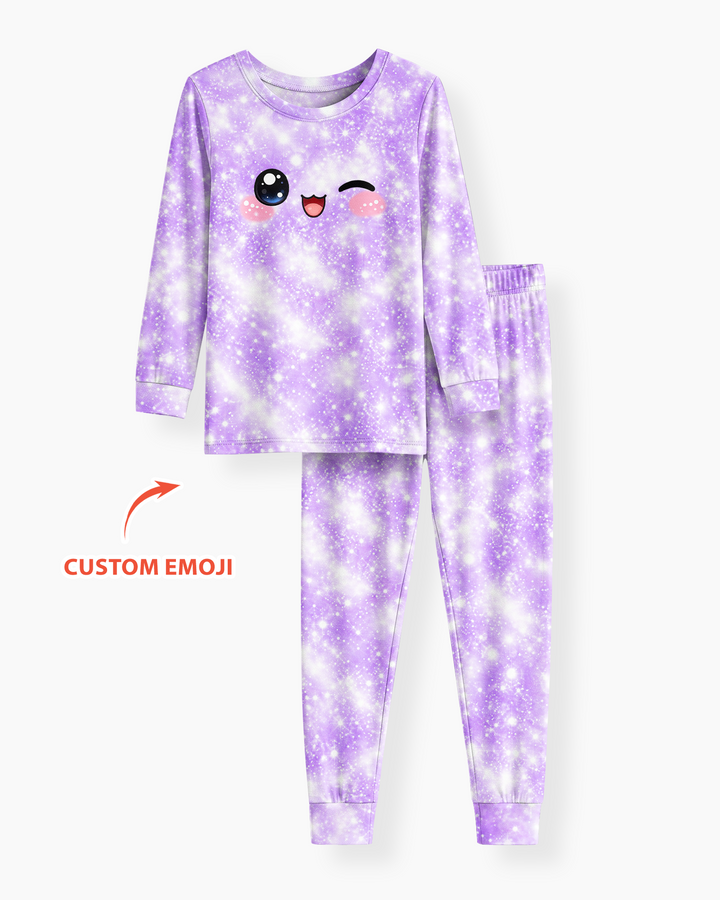 Kawaii Dumplings Emoji Bamboo Two Piece Long Sleeve Pajama Set