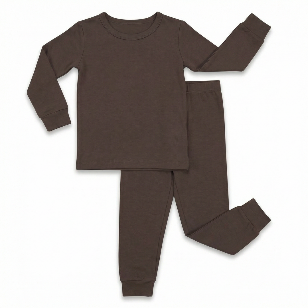 Two Piece Pajama Set In Espresso