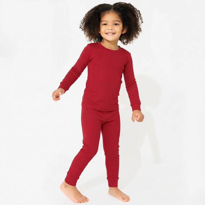 Two Piece Pajama Set In Cardinal