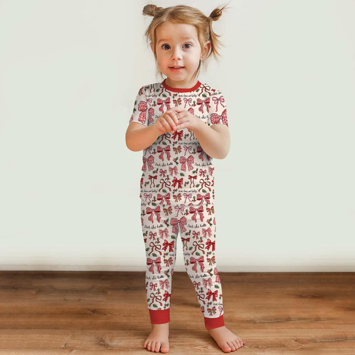 Zweiteiliges, kurzärmliges Pyjama-Set mit Marienkäfern