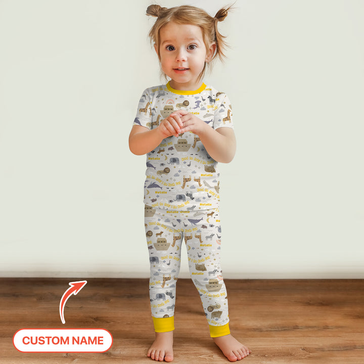 Need An Ark? I Noah Guy Custom Name Two Piece Short Sleeve Pajama Set