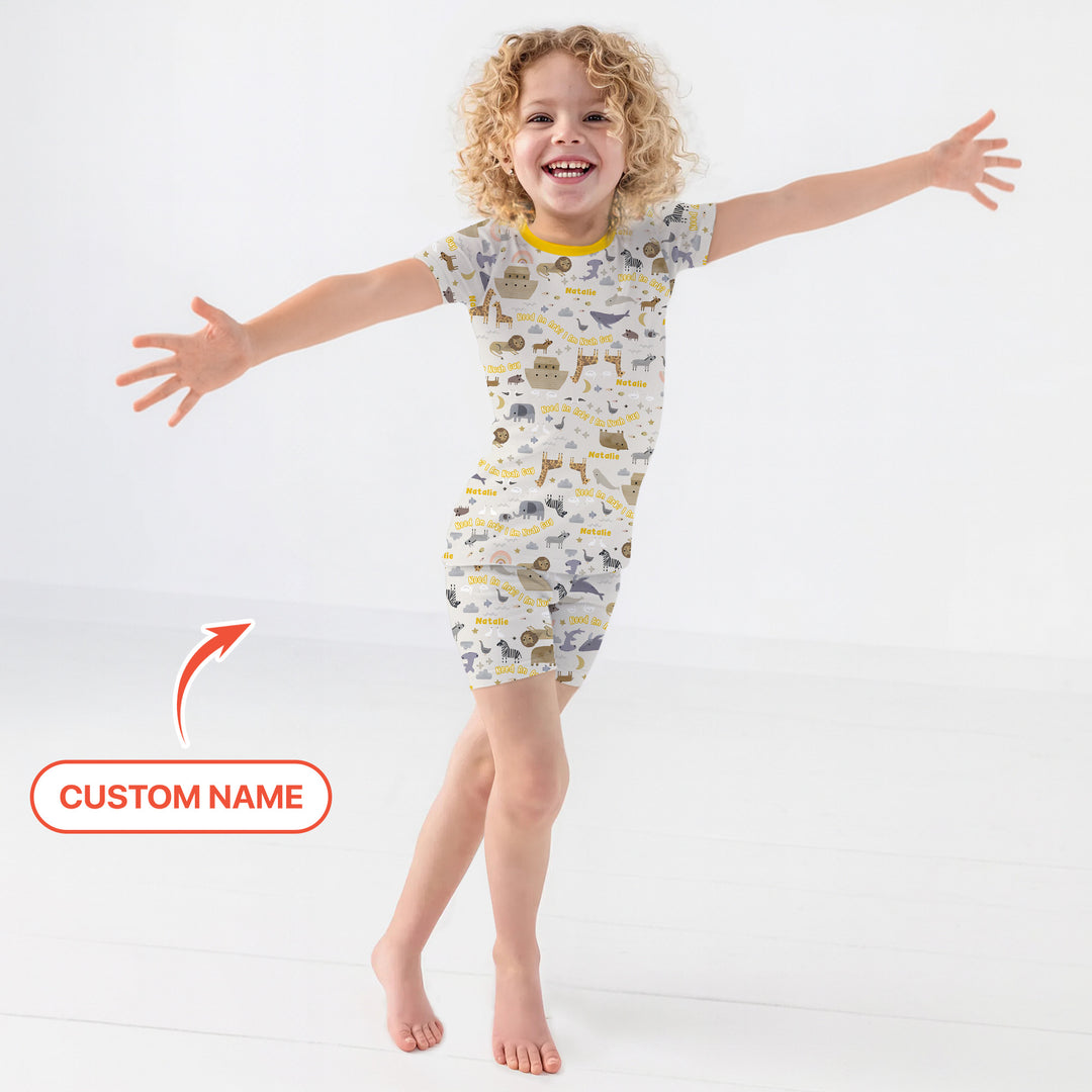 Need An Ark? I Noah Guy Custom Name Two Piece Short Sleeve Shorts Pajama Set