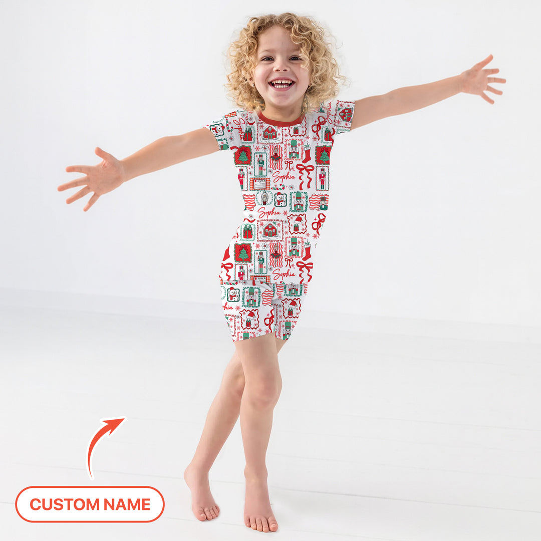 Personalized Nutcracker Parade Two Piece Short Sleeve Pajama Set