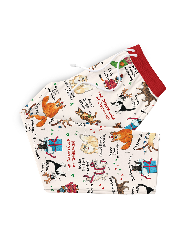 The 12 Cats of Christmas Bamboo Men's Pajama Set