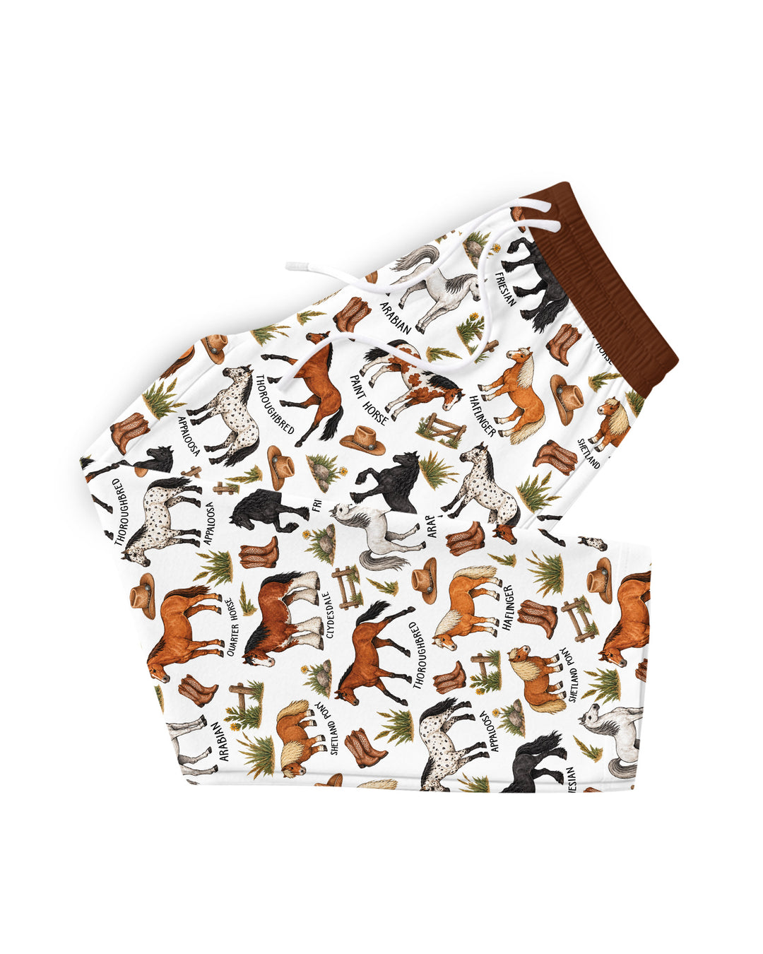 Types Of Horses Bamboo Men's Pajama Set