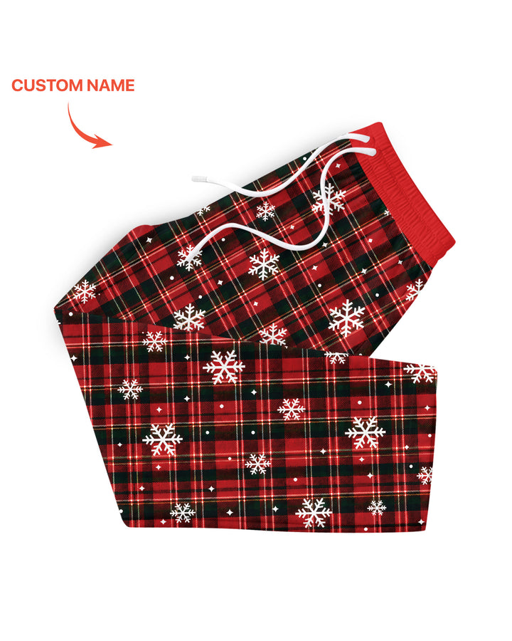 Cute Reindeer in Santa Hat Bamboo Men's Pajama Set