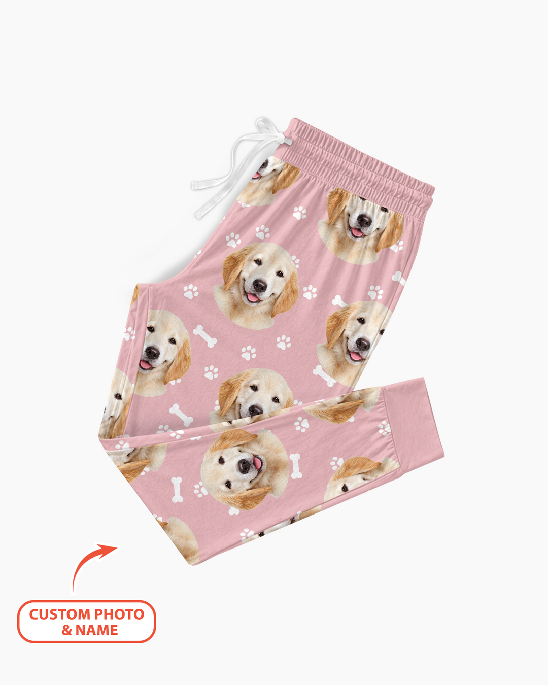 Custom Photo Pet Faces Pajamas Bamboo Women Pajama Set