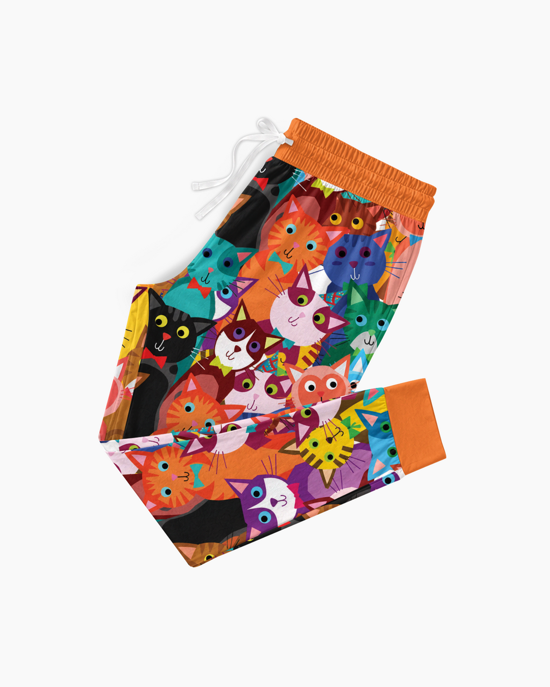 Colorful Cat Pattern Bamboo Women Pajama Set