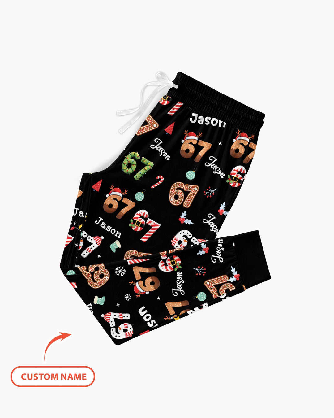 Custom '6 7' Six Seven Christmas Slang Meme Bamboo Women Pajama Set