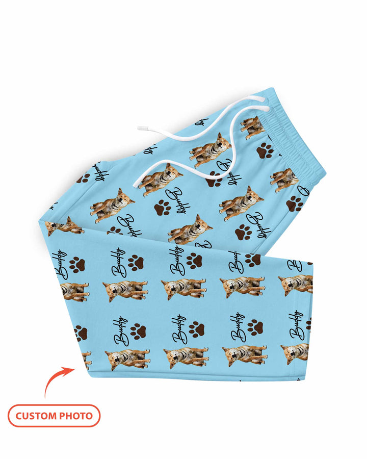 Personalized Pet Portrait Bamboo Men's Pajama Set
