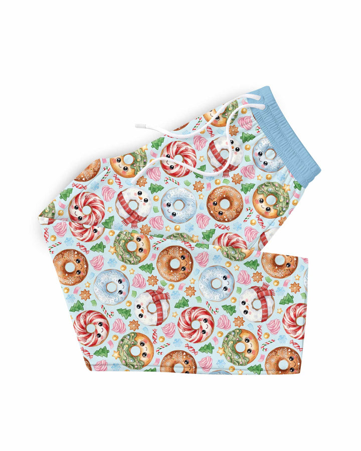 Kawaii Christmas Donuts Bamboo Men's Pajama Set