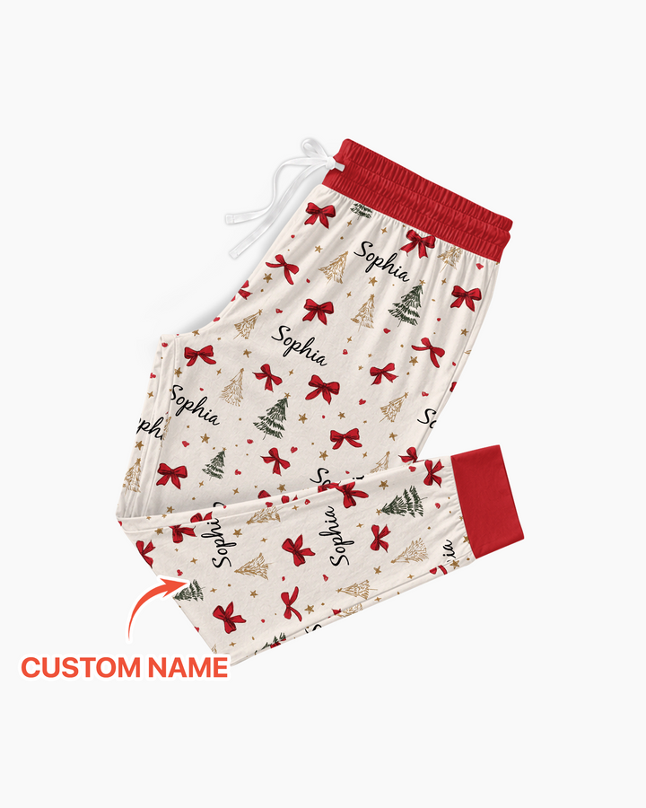 Every Knee Shall Bow Custom Name Mommy And Me Matching Bamboo Women Pajama Set
