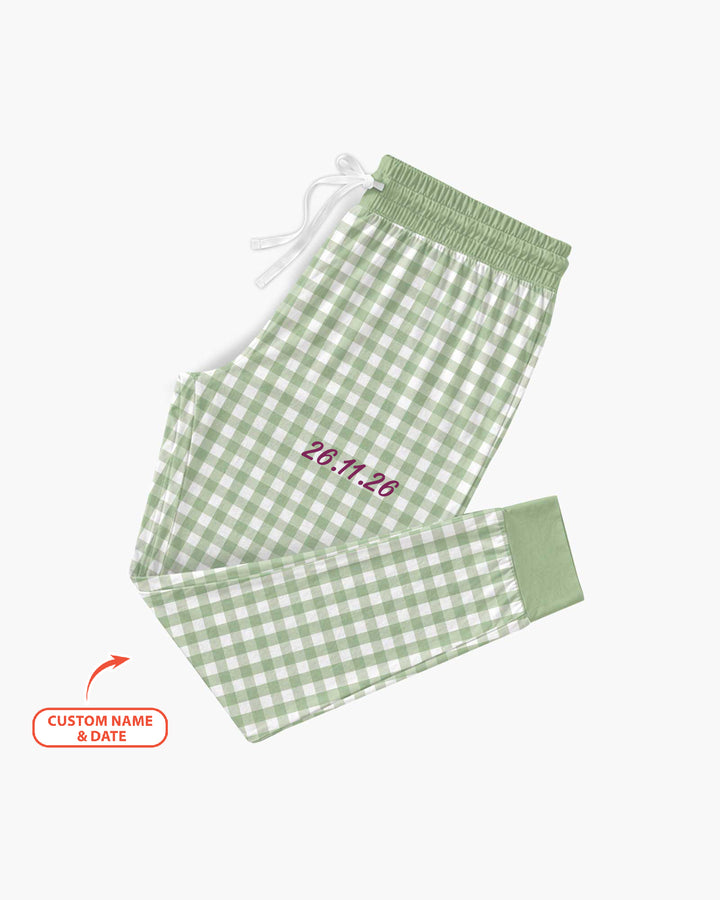 Embroidered Seersucker Bamboo Women Pajama Set