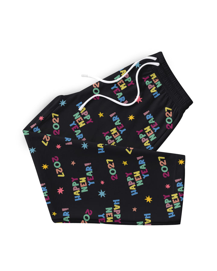 Retro Happy New Year 2027 Bamboo Men's Pajama Set