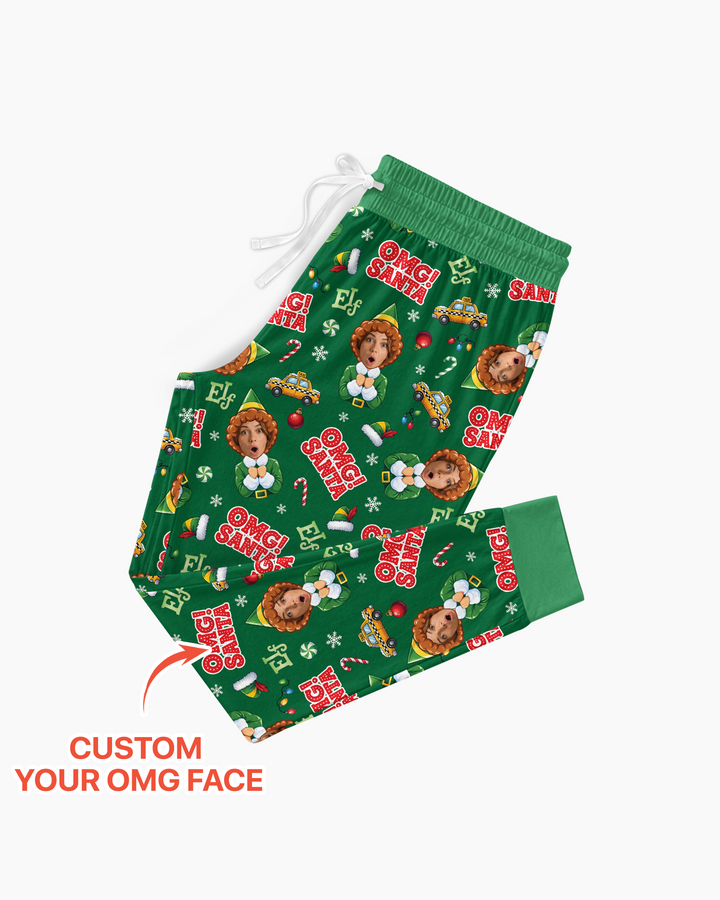 Custom Image OMG Santa Bamboo Women Pajama Set