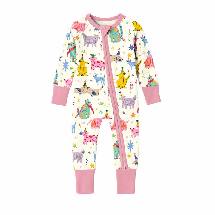 Party Puppy Pattern Bamboo Convertible Zippy