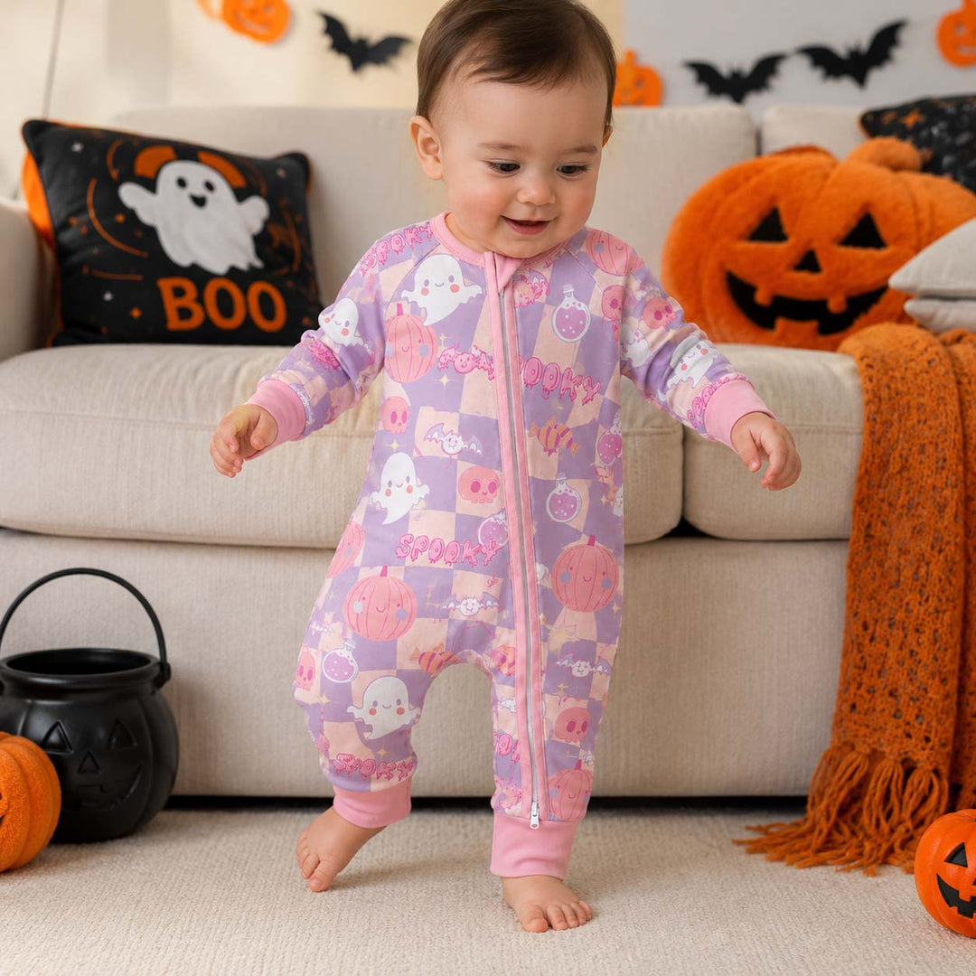 Pastel Spooky Friends Bamboo Convertible Zippy
