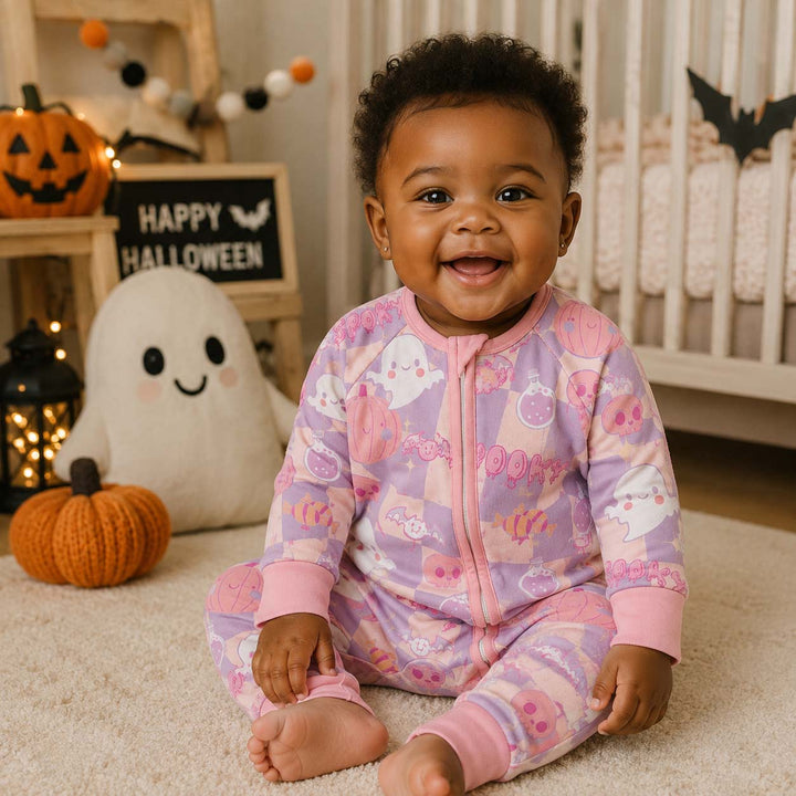 Pastel Spooky Friends Bamboo Convertible Zippy