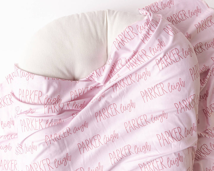 Personalized Baby Name Swaddle Blanket Font Duo