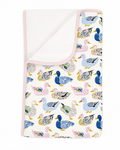 Whimsical Garden Ducks Bamboo Blanket
